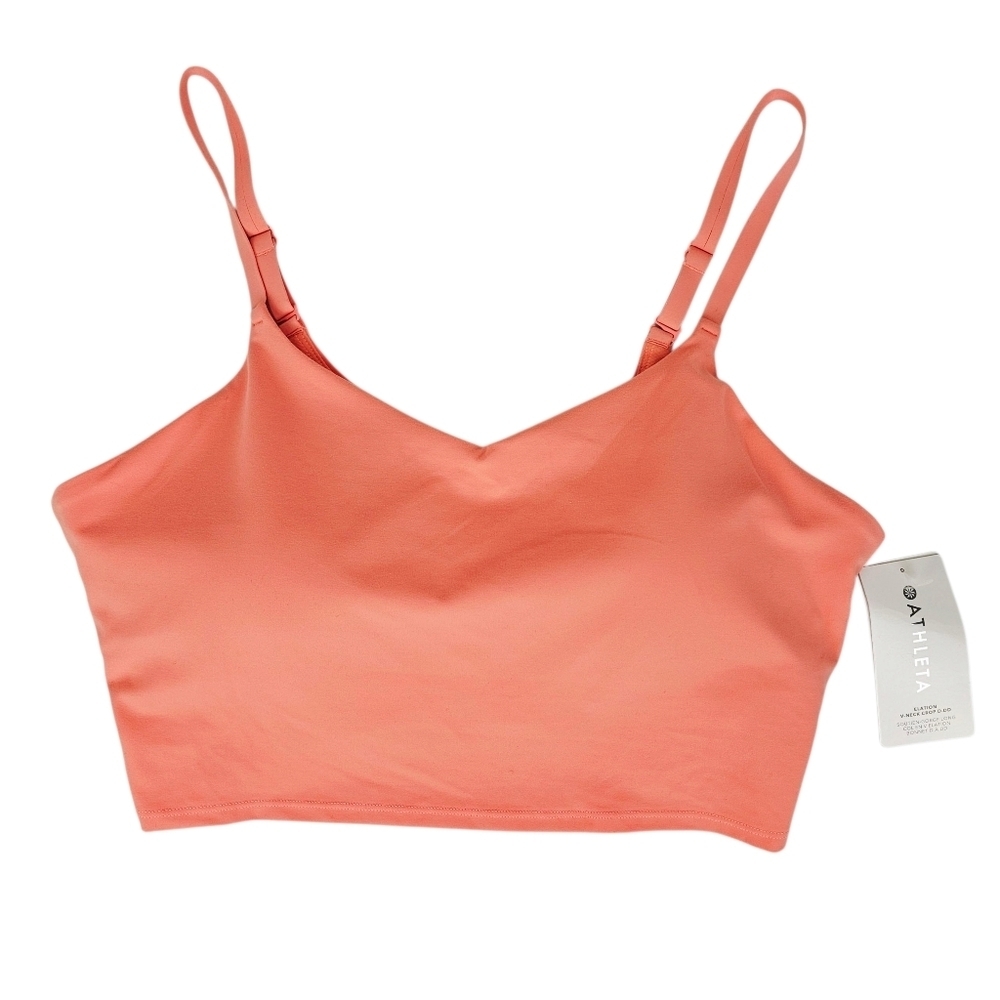 Athleta Elation V-Neck Crop D-DD Sports Bra NWT 3X